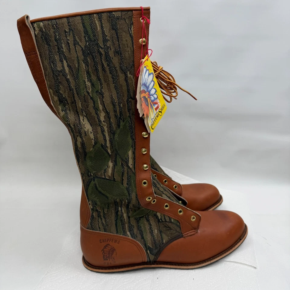 Chippewa Botas de Cuero Camufladas a Prueba de Serpientes para Hombres Talla 12 D, Estilo 29401 *Hechas en EE. UU. Foto 2 de 4