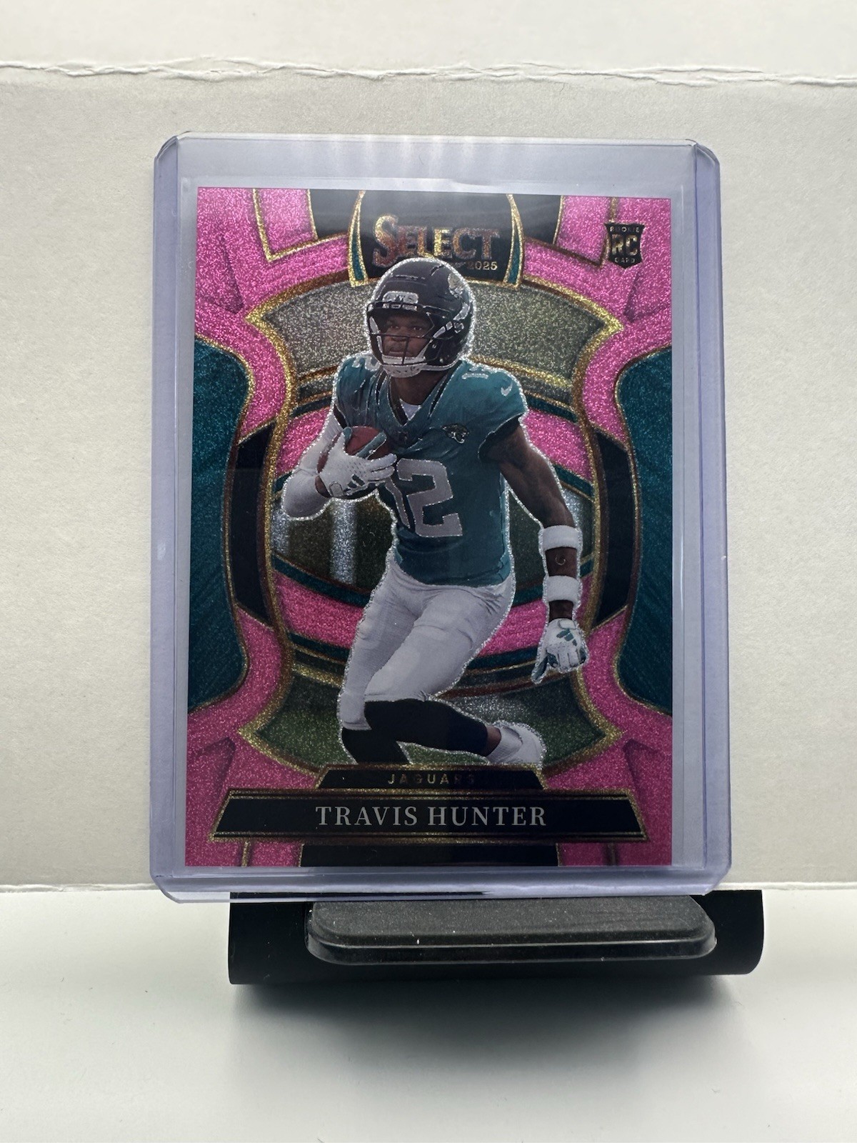 2025 Panini Select - Concourse Travis Hunter #28 Pink Glitter Prizm /15 (RC)