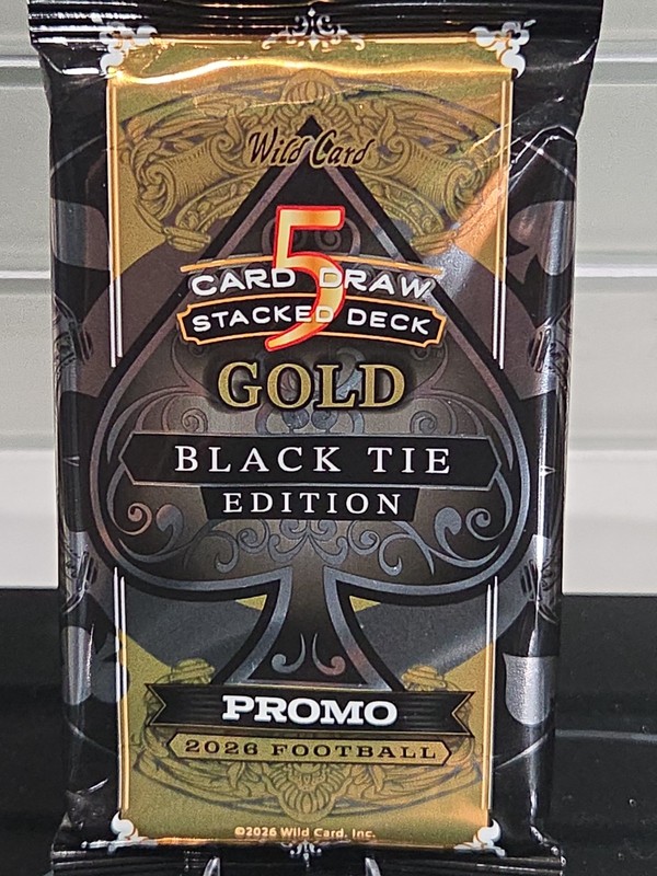 Gold Black Tie Edition 2026 Football Factory Sealed Wild Card 5 Card Draw