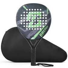 Padel Tennis Racket Carbon Fiber Surface with EVA Memory Foam Core with Carry...