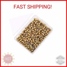 500 Pack Map Push Pins Map Tacks Small Size Gold, 1/8 Inch 