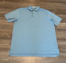 Peter Millar Summer Comfort Performance Polo Blue Stripe Men  s Size 2XL XXL