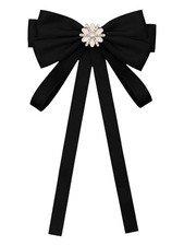 Bow Tie for Women Clip on Womens Tie Pre Tied Adjustable Western Tie Black 3