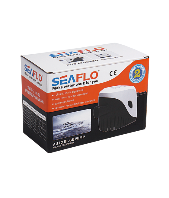 Seaflo Premium Automatic Bilge Pump With Magnetic Float Switch- 12V 1100GPH