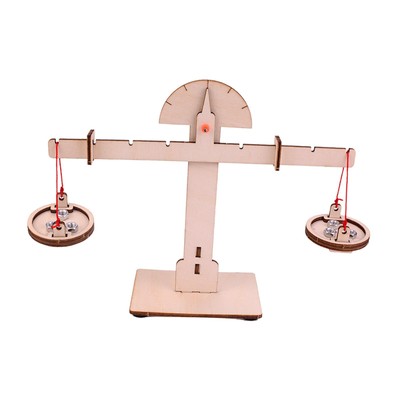 Holz Waage Waage Kit Erkennung Ergänzung Spielzeug Mathe Spiel Zubehör mit 6