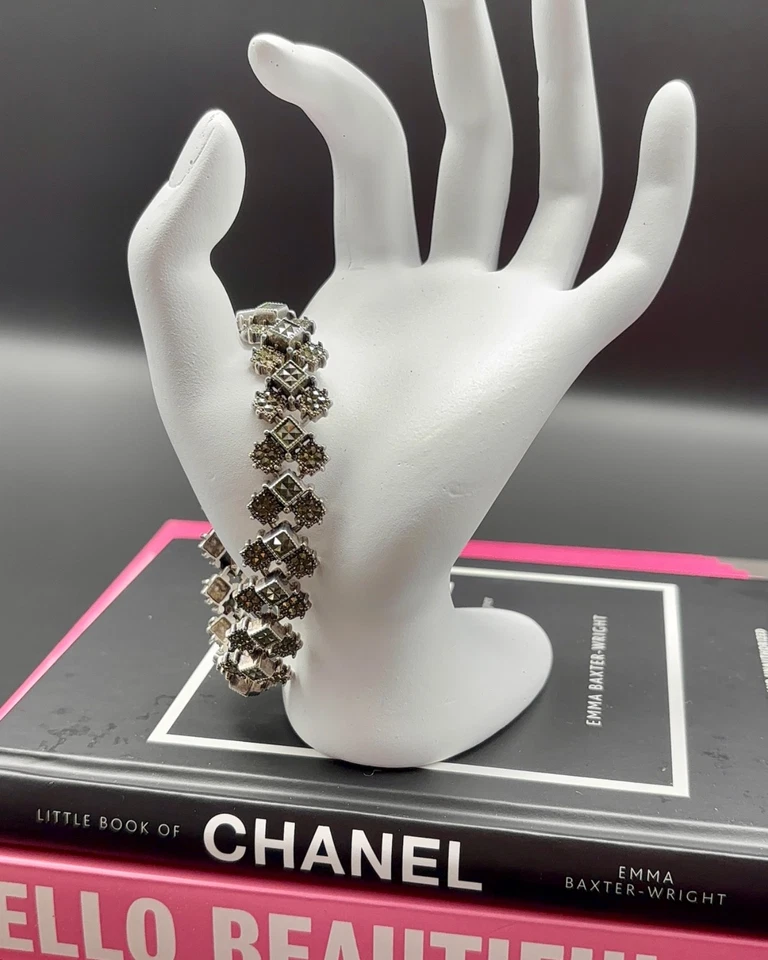 Pulsera de plata de ley 925 con marcasita, Judith Jack, vintage Foto 2 de 4