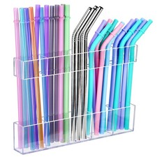 LWGFIO Acrylic Straw Holder for Cabinet Door, 9.50x 3.07x1.18 inch, 1Pack