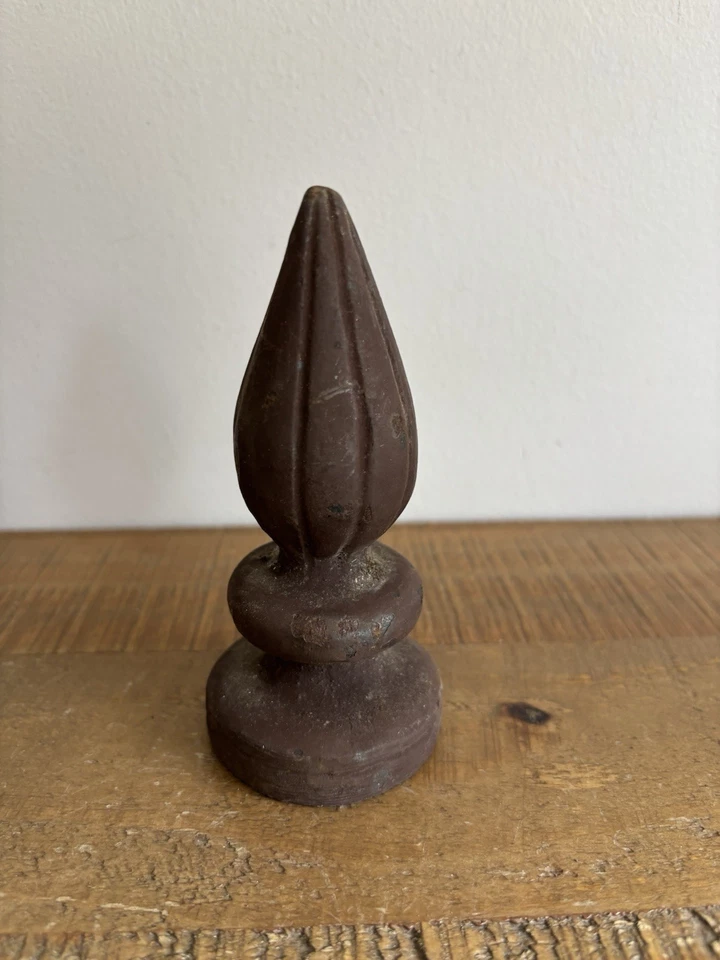 Ancien Ornement / Pointe de Grille Portail en Fonte - Vintage - Photo 3/4