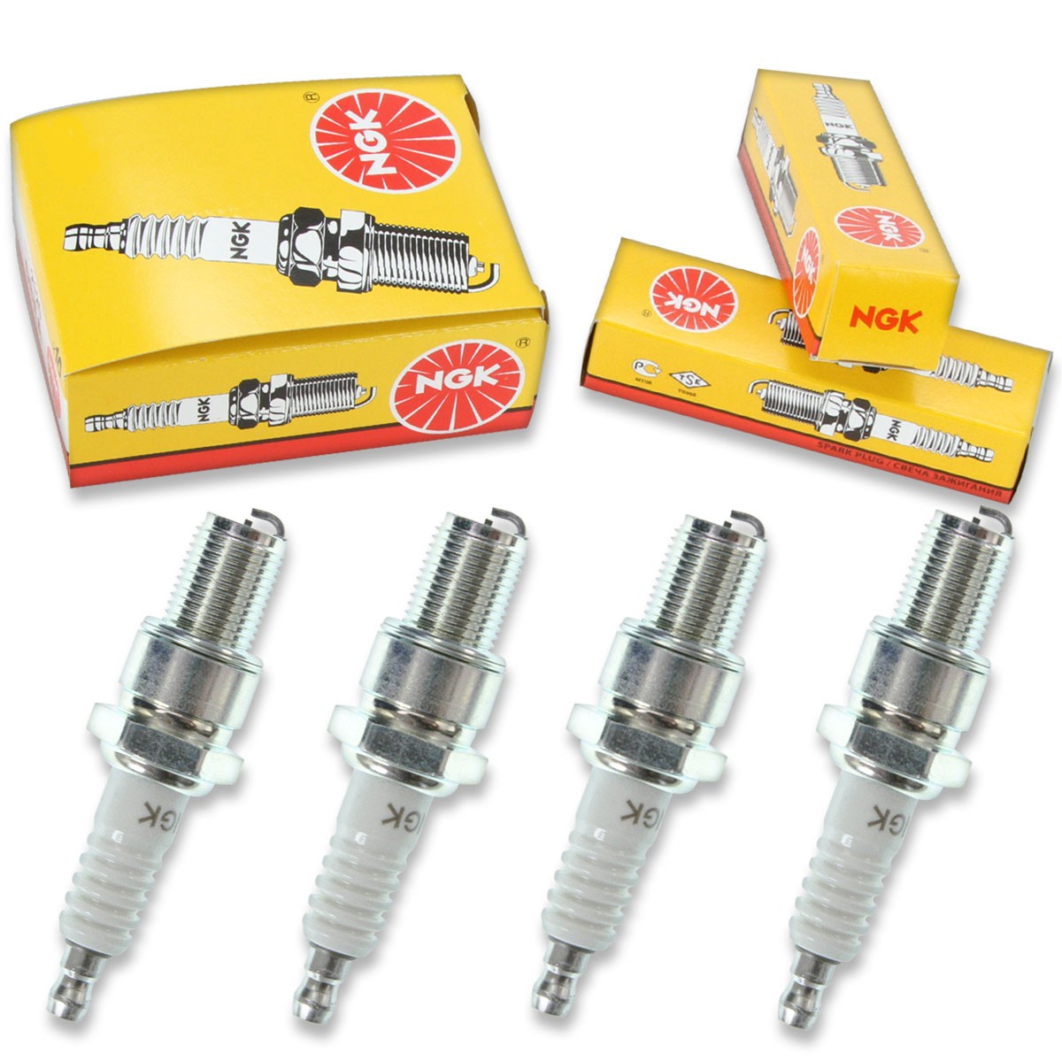 4pcs 1984 KTM 420 MXC NGK Standard Spark Plugs 440cc 26ci Kit Set Engine rj