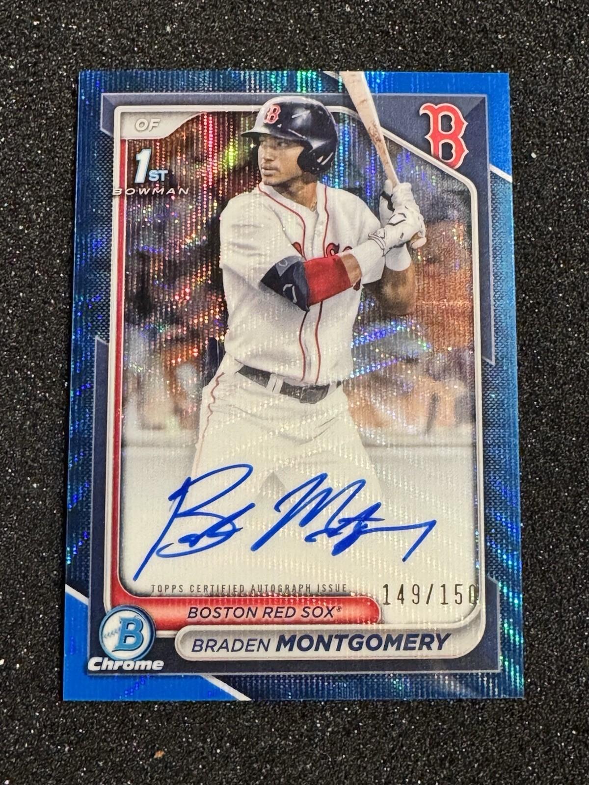 2024 Bowman Draft Chrome Prospect Auto Braden Montgomery #CPA-BM Blue Wave /150