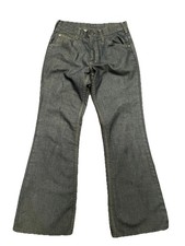 Vtg Sears Denim Perma-Prest Jeans 60  s-70  s Flare Sz 29/31 Put-On Stamped Button