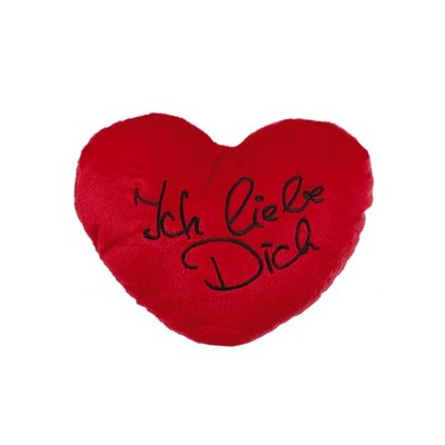 Plüschherz Herzkissen Dekokissen Valentinstag Herz ''Ich liebe dich'' 35 cm