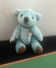 Russ Berrie Birthstone MARCH Mini Bear AQUAMARINE Month 3" Vtg BLUE