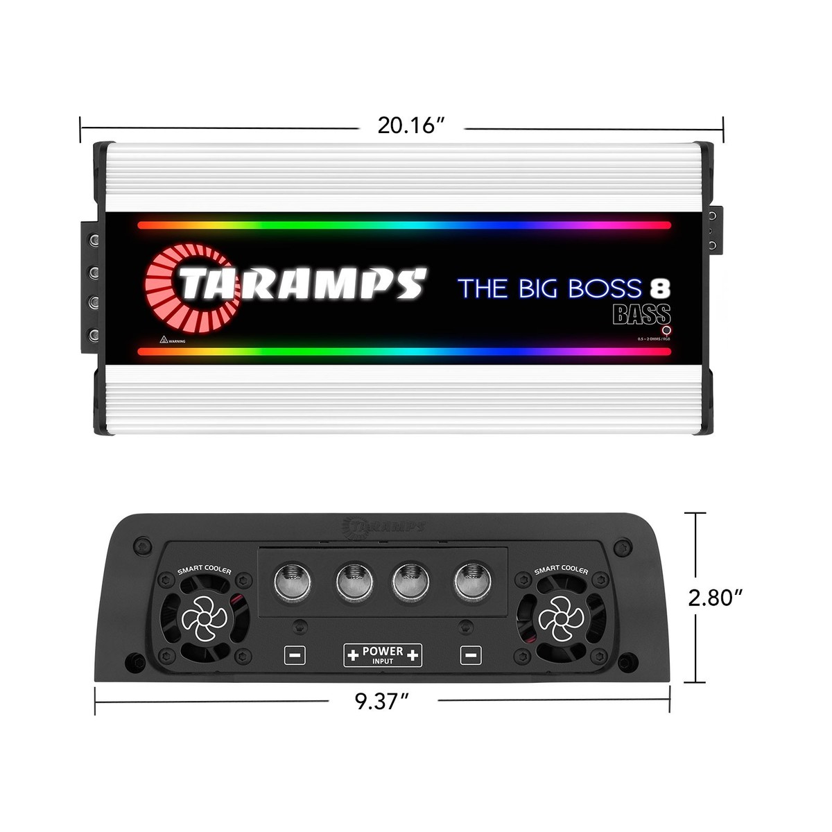 Taramps The Big Boss 8 Bassi 0,5~2 Ohm 8000W RMS + DS 800x4 1 Ohm - Foto 11