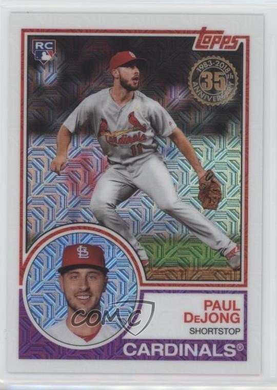2018 Topps Silver Pack 1983 Topps Design Chrome Series 1 Paul DeJong #34 n1u
