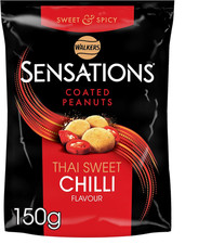 Walkers Sensations Thai Sweet Chilli Coated Sharing Peanuts 150G