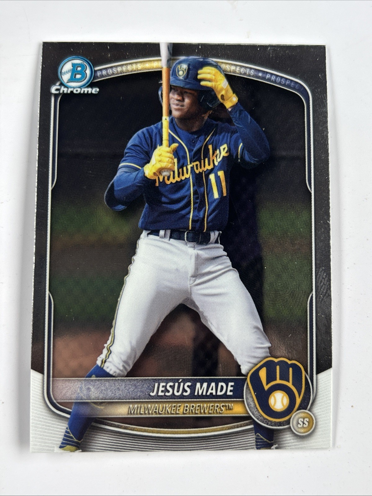 2025 Bowman Jesus Made Chrome 1st Base #BCP-50 - Brewers