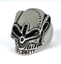 Men  s Biker Style Ring Alien Skull Size 13 Heavy Stainless Steel uu