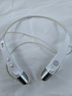 LG HBS-500 TONE stereo earbuds Bluetooth headset music Headphones- WHITE 
