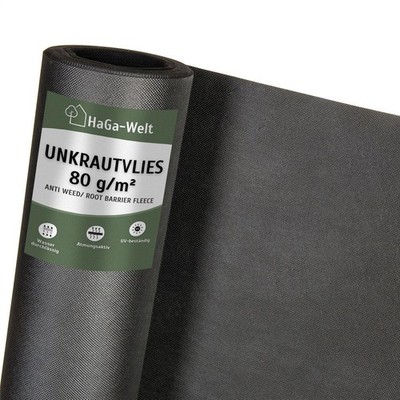 Gartenvlies Vlies Unkrautvlies Trennvlies Unkrautbekämpfung HaGa  80g 80mx2m Br.