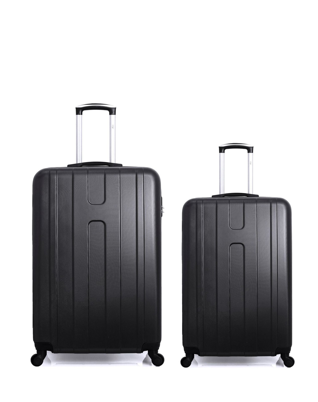 Set de 2 valises rigides ATLANTA taille moyenne et cabine en ABS noir