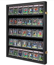35 Graded Sports Card Display Case - Baseball Card Display Frame with UV Protect