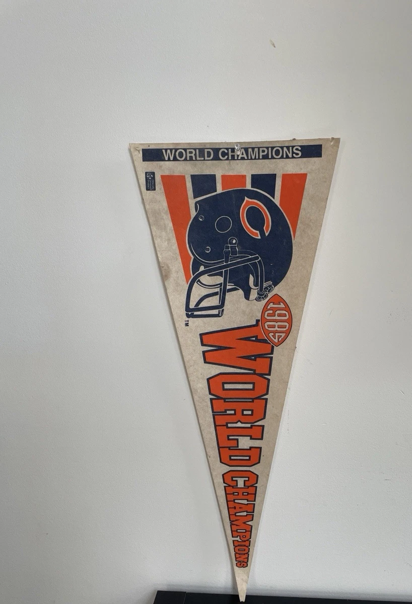 Chicago Bears Football 1985 Vintage Sports Pennants and Flags for
