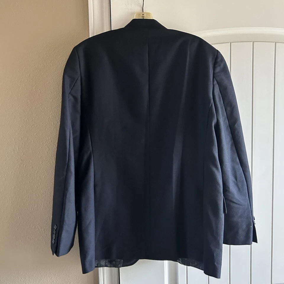 $598 Men's 40R 40 Reg Billy Reid Mohair Wool Blazer Navy Blue - Image 2 of 4
