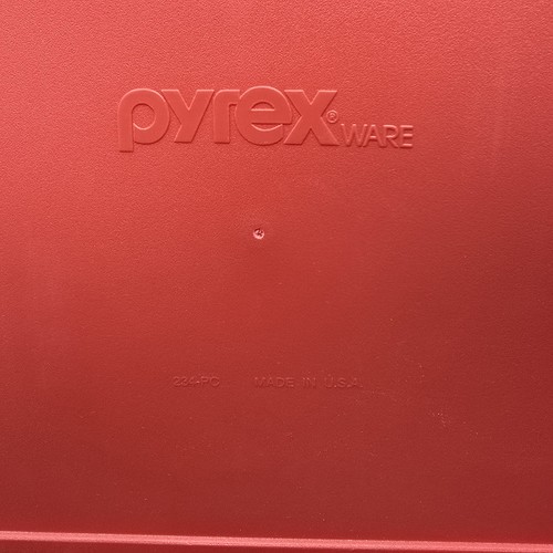 Pyrex 234-PC 4qt casserole red lid (lid only) Fast ship - Picture 2 of 5