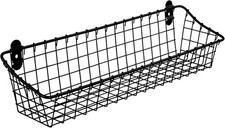 Medium Wire Wall Basket Matte Black Rustic Wall Bin Vintage Wire Basket Wall