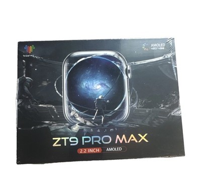 WearFit ZT9 Pro Max 2.2'' AMOLED Smartwatch NFC Black Band Silver Case