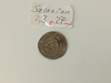 Drachme 590-628 v. Chr. Sasaniden Khusro II Silber M&uuml;nze (917)