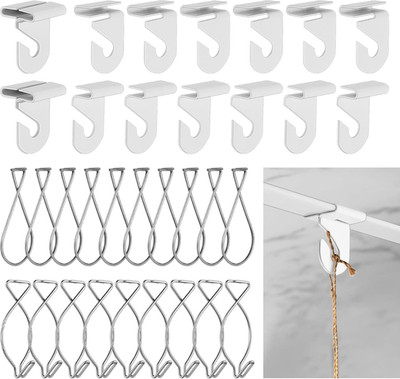 Drop Ceiling Hooks for Hanging, Drop Ceiling Clips Suspended T-Bar Hooks for Hom