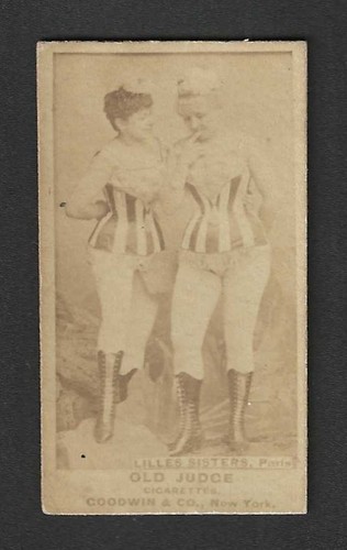 c1880's N171 Goodwin Tobacco Card - Old Judge Actresses Series - Lilles Sisters