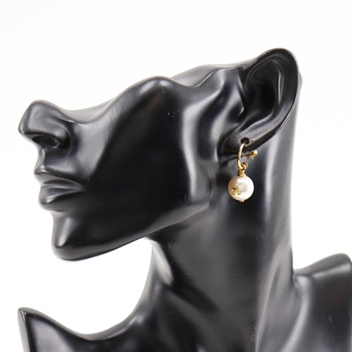 Aro piercing marca Chanel Coco enchapado en oro/perla falsa 5,8 g para mujer - Imagen 2 de 10