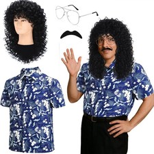 Weird Al Yankovic Halloween Costume MENS LARGE Weird Al Yankovic Halloween Costume MENS LARGE