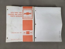 Chevrolet 1976 - 1981 Chassis and Body Parts Catalog GMC #10 Effective July 1987