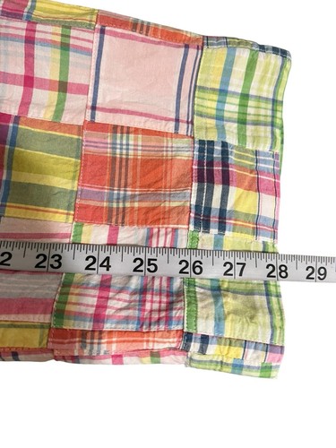 Brooks Brothers Preppy Patchwork Madras Pants Womens 12 Multicolor Pastel Plaid - Picture 8 of 9