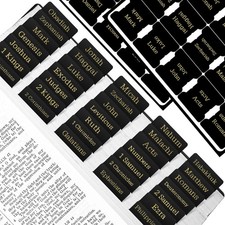 Bible Tabs, 75 Tabs, Laminated Bible Index Tabs for Women and Men, Bible Book Ta