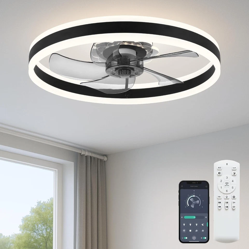 Night Light Ceiling Fan with Remote Control - Image 3 of 4