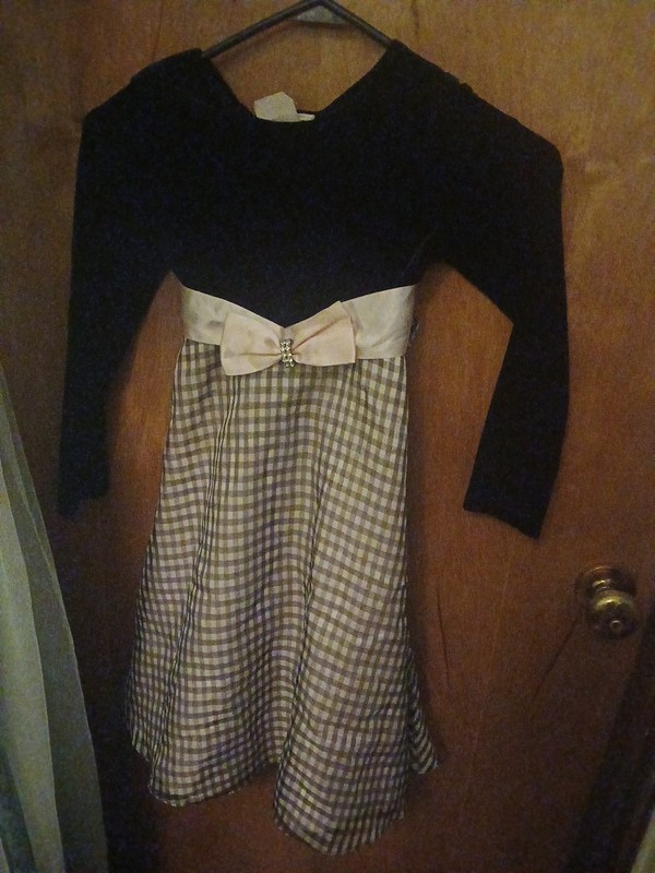 Bonnie Jean Size 6X Girls Black Pink Winter Dress