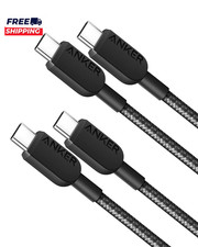 Anker USB C to USB C Cable Type C Charger Fast Charging Cord 3Ft,2Pack for Iph