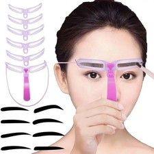 8 Styles Eyebrow Shaping Stencils Grooming Shaper Reusable Template Makeup Tool