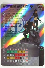 Deadpool Weapon X Stat  WOLVERINE AND X-23 L050b HeroClix foil Legacy Card