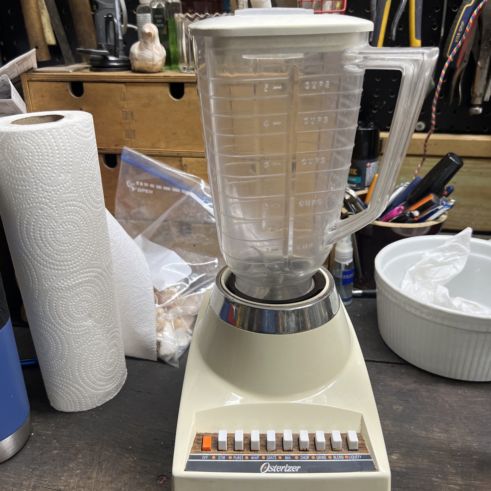 Vintage Osterizer Blender 9 Speed Model #428 Tested Works!