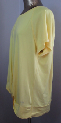 Jones New York Sport Yellow Draped Top Womens Size L Chest 45
