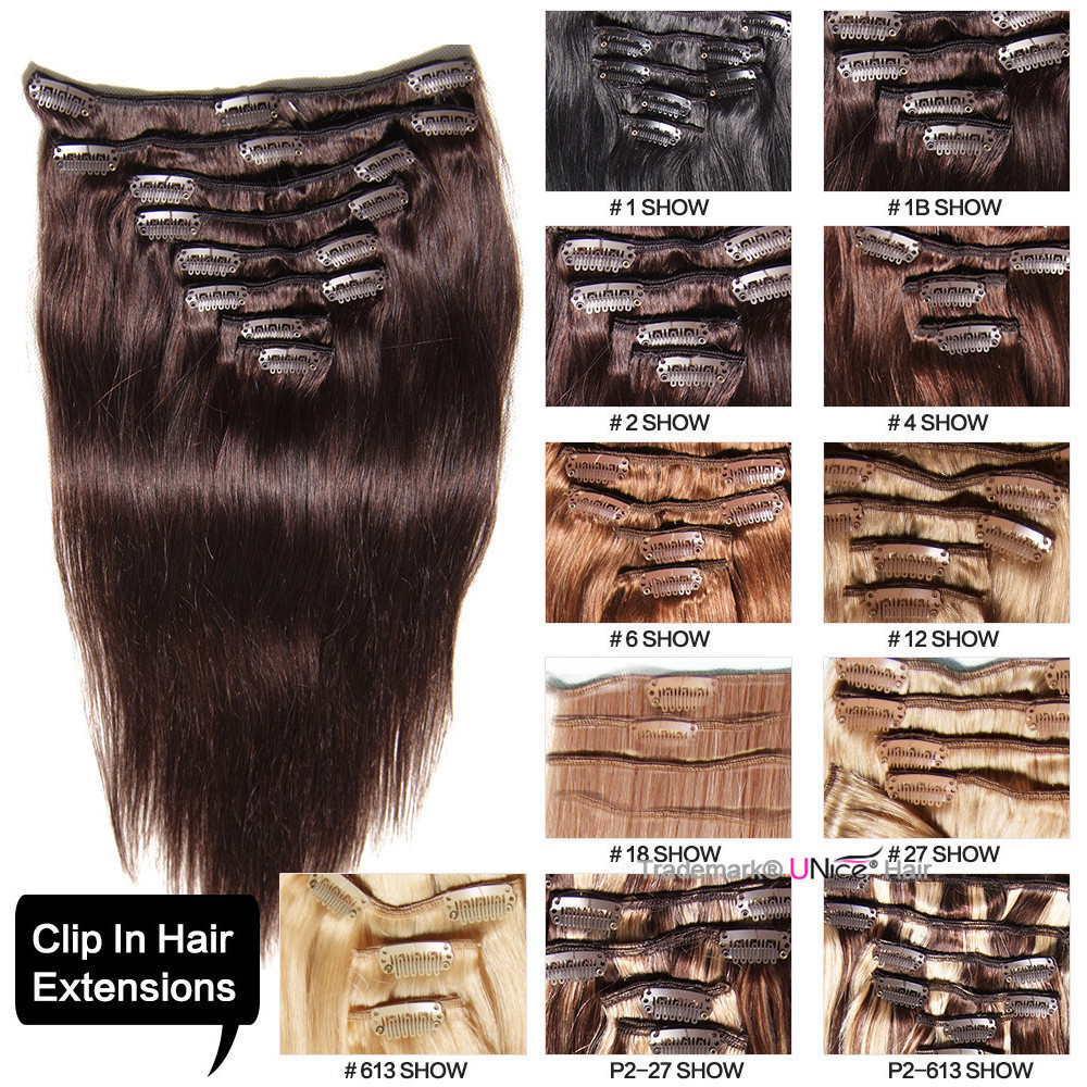 UNice Hair 100% Real Peruvian Clip In Remy 100% Human Hair  display picture 3