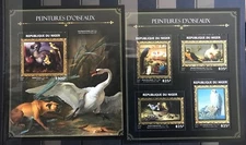 Parrots / Swans and Doves / Painters  on stamps Niger 2016 - MNH** CA