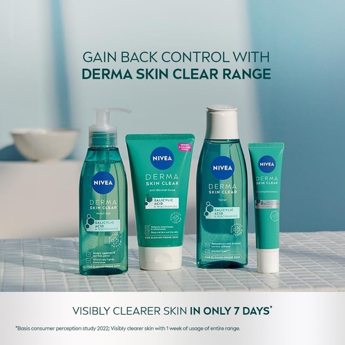 NIVEA Derma Skin Clear Wash Gel (150ml), Deep Cleansing Face Wash Gel - Picture 7 of 9