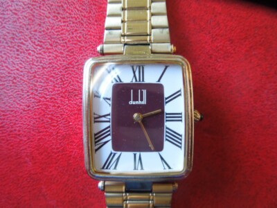 J4830 VTG DUNHILL SWISS WRISTWATCH STERLING SILVER GOLD FILLED SEE